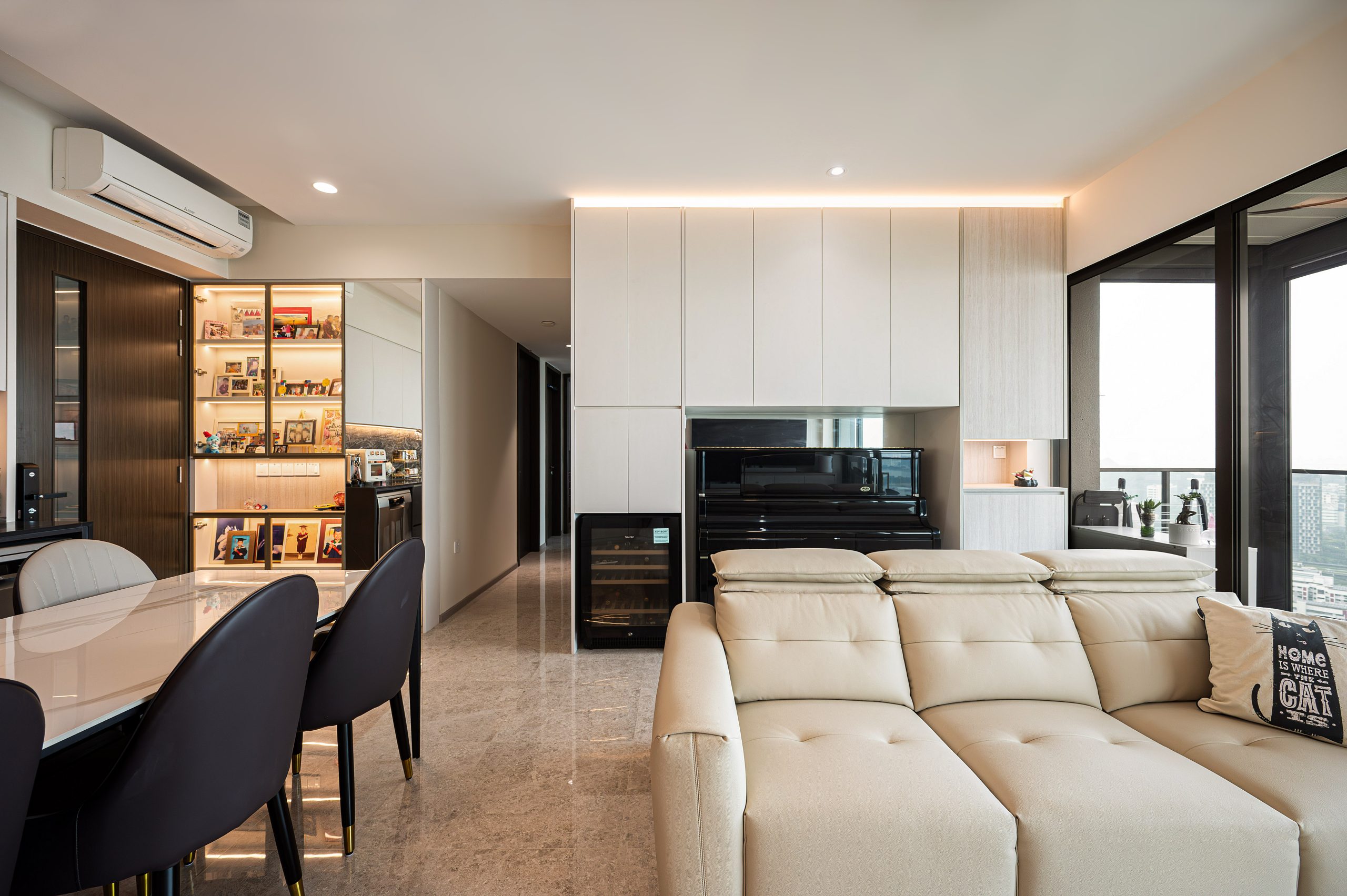 Clavon Condo Modern Minimalist Living Dining Area
